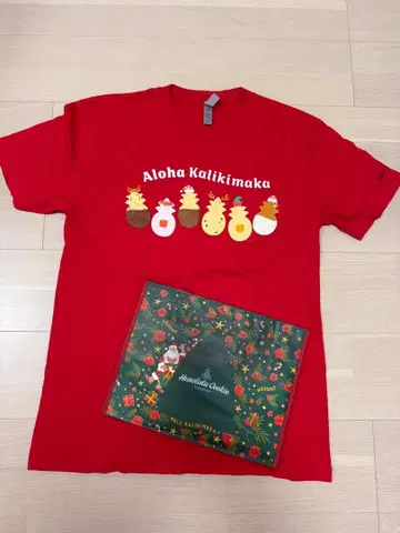 새상품 호놀룰루 쿠키 크리스마스 T셔츠 M 사이즈 쇼핑백 포함
