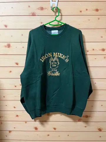 맨투맨 트레이닝복 그린 자수