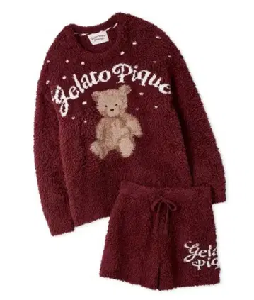 [ ONLINE 한정판 ] 젤라또 스노우 베어 자카드 풀오버 & 숏팬츠