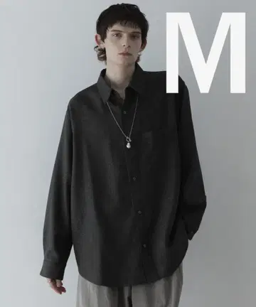 remer 루즈 베이직 오버 사이즈 셔츠 - 듀얼 트위드 M 사이즈