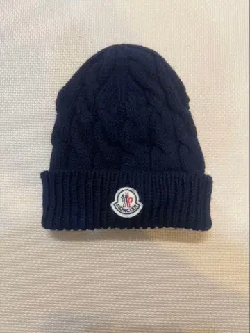 MONCLER 네이비 니트 모자 케이블 짜임