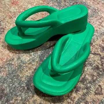 EVA Rubber Thong Sandals Emerald Green
