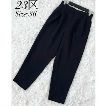 23구 테이퍼드 팬츠 S 블랙 네이비 수트 셋업 포멀