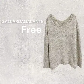 새상품급 갈랴라르다 가란테 티셔츠 긴팔 니트 심플 V넥 면 린넨