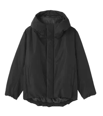 무인양품 방풍 발수 솜 후드 자켓 XL 블랙