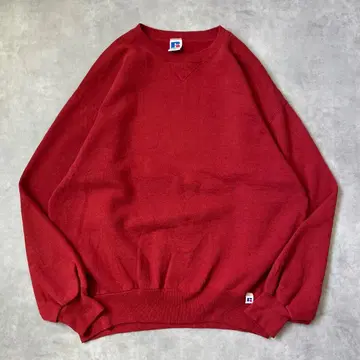 러셀 애슬레틱 맨투맨 무지 구제 의류 USA 90s L 빨간색 17195