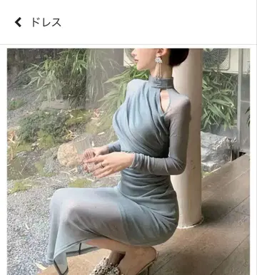 MANON DESIGN 라이트 블루 롱 원피스