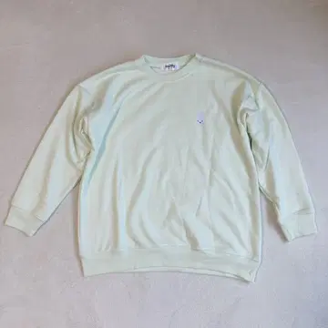 미피 맨투맨 속기모 자수 꽃무늬 트레이닝복 풀오버 L