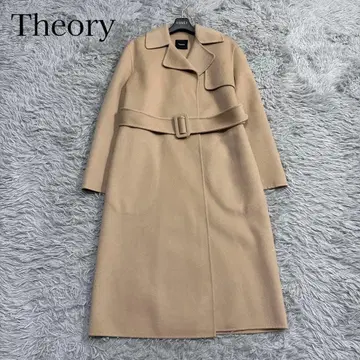 새상품급 22AW 띠어리 캐시미어 혼방 랩 트렌치코트 벨트 베이지