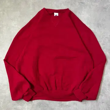 러셀 애슬레틱 맨투맨 구제 의류 00s 무지 M 빨간색 17196