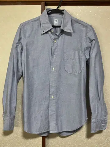 긴팔 셔츠 블루 화이트 깅엄 체크