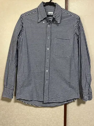 THE BAGGY 긴팔 셔츠 블루 화이트 깅엄 체크