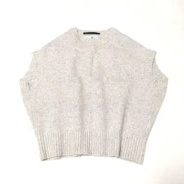 내추럴 런드리 니트 베스트 셰틀랜드 울 그레이 베이지 M