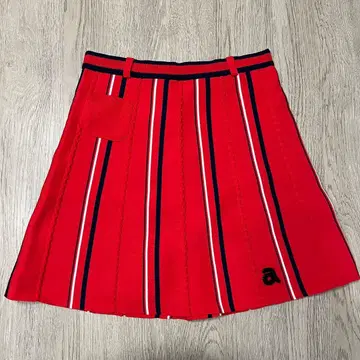 아르치비오 스트라이프 디자인 스커트 빨간색 36 사이즈