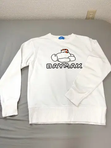 BAYMAX 프린트 화이트 맨투맨