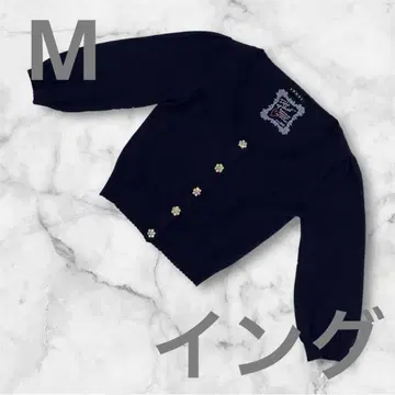 [잉그] 여성용 가디건 꽃무늬 버튼 네이비 컬러 M 사이즈