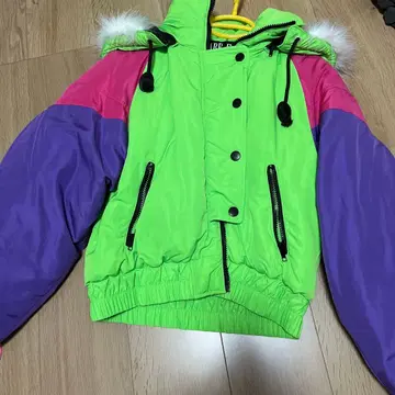 PECO Club 80년대풍 컬러풀 다운 자켓