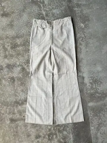 70s 플레어 슬랙스 스트라이크 패턴 70년대 아메카지 코튼 원단 W31