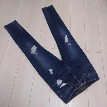 AEO EXTREME FLEX 데미지 스트레치 스키니 데님 팬츠 28