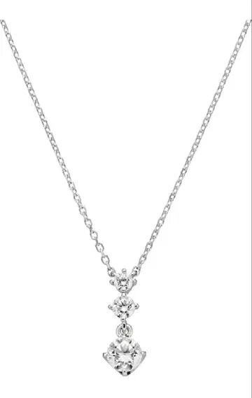 실버 목걸이 큐빅 지르코니아 42cm