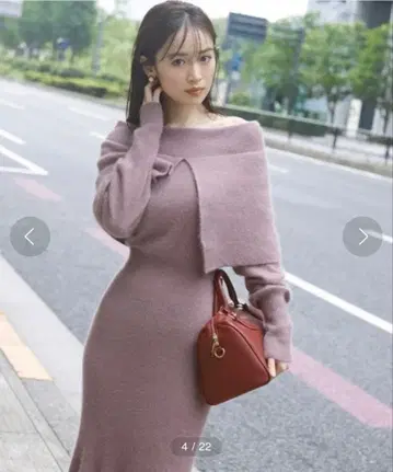 스나이델 슬릿 숄 오프숄더 원피스