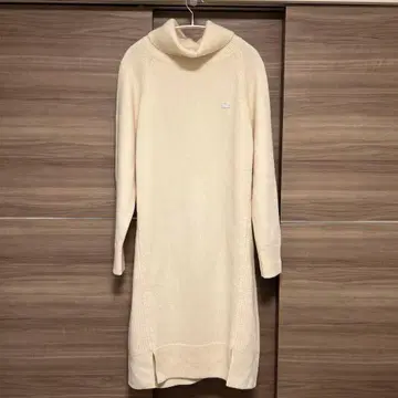 LACOSTE 터틀넥 로고 니트 원피스