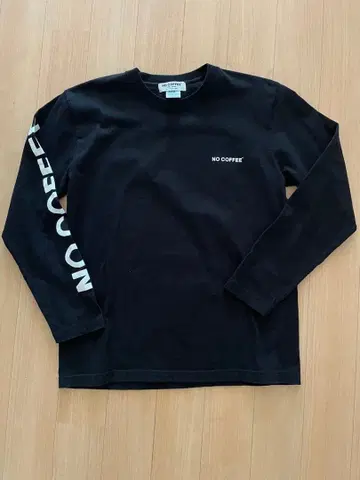 NO COFFEE 블랙 긴팔 티셔츠