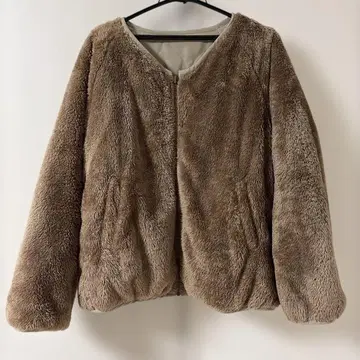 sm2 보아 자켓 브라운 집업 리버서블 L 사이즈