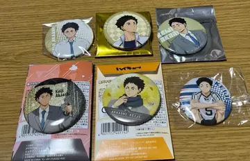 하이큐 아카아시 케이지 캔뱃지 6개 세트