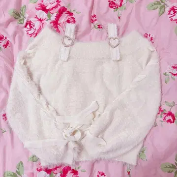 Palelfy 파르엘피 오프숄더 샤기 니트