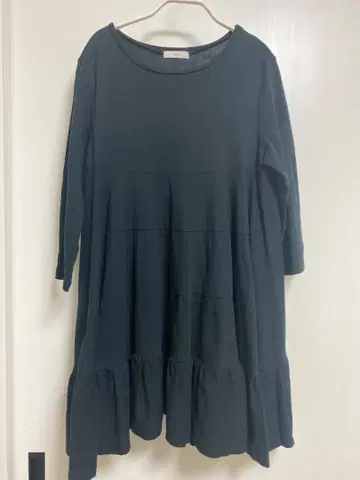 yori 블랙 튜닉 7부 소매