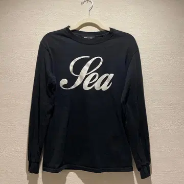 WIND AND SEA 블랙 긴팔 T셔츠