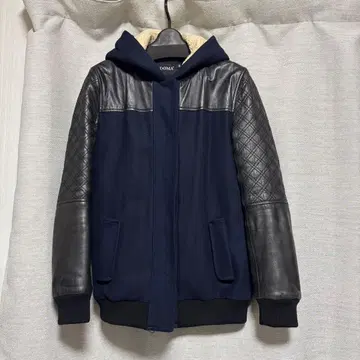 DOMA 도마 천연 가죽 자켓 여성용 후드 부착 코트