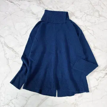 빅 사이즈 INDIVI 인디비 울 캐시미어 오프 터틀 니트