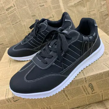 새상품 남성용 24.5cm 경량 쿠션 클래식 스니커즈 블랙 2389