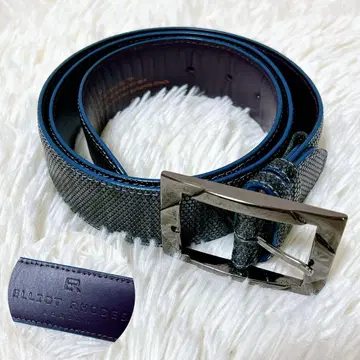 레어 고급 벨트 엘리엇 로즈 가죽 블루 퍼플