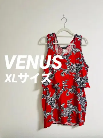 VENUS 꽃무늬 슬리브리스 미니 원피스 [ XL ]
