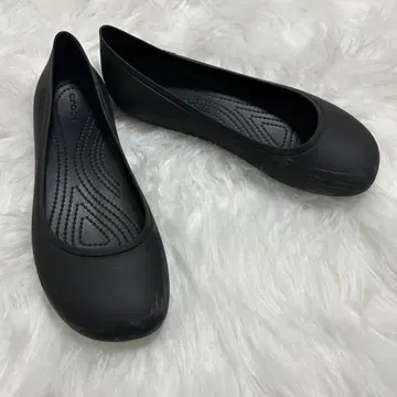 [ 새상품급 ] Crocs 플랫슈즈 W9 25cm 상당 블랙
