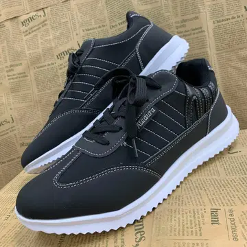 새상품 남성용 26.0cm 경량 쿠션 클래식 스니커즈 블랙 2389