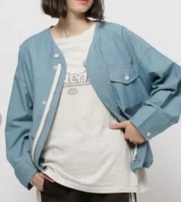 니코앤드 옥스 V넥 블루종