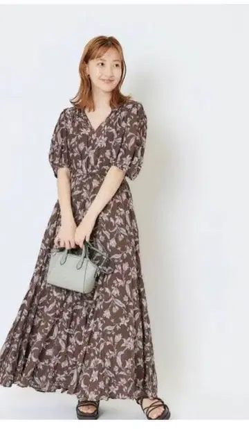 [ 코코딜 ] 크링클 코튼 플라워 프린트 원피스