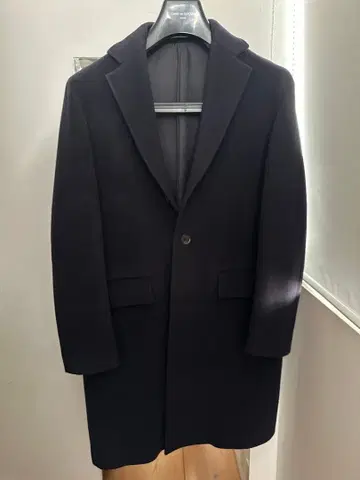 AURALEE 다크 네이비 체스터 코트