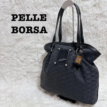페레볼사 PELLE BORSA 토트백 가죽 올 패턴 블랙