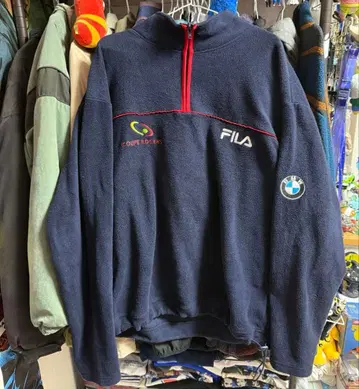 FILA BMW 하프 지퍼 맨투맨