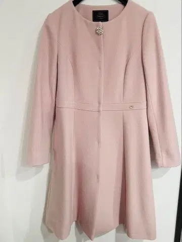 TOCCA 핑크 롱 코트 비쥬 포함