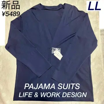 AOKI [ 파자마 수트 ] 나일론 분또 노카라 자켓 네이비 LL