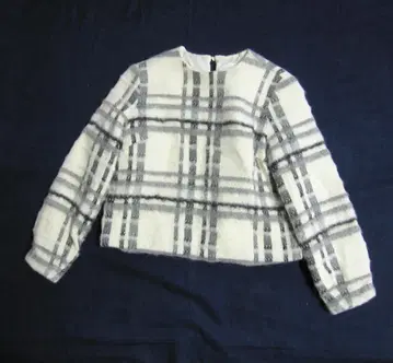 Miss Adora 울 알파카 체크 무늬 기모 크루넥 오버