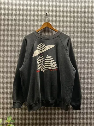 80s thinking woman print sweat USA제