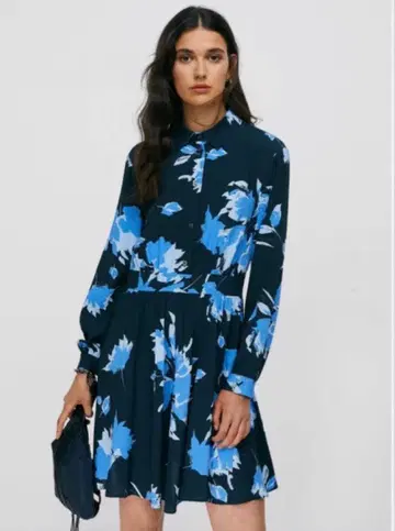 택 포함 새상품 MAX&Co 플라워 허리 절개 원피스