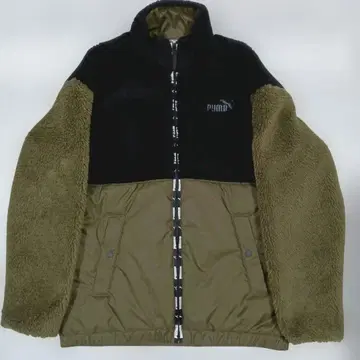 PUMA 플리스 보아 자켓 블랙 올리브 M